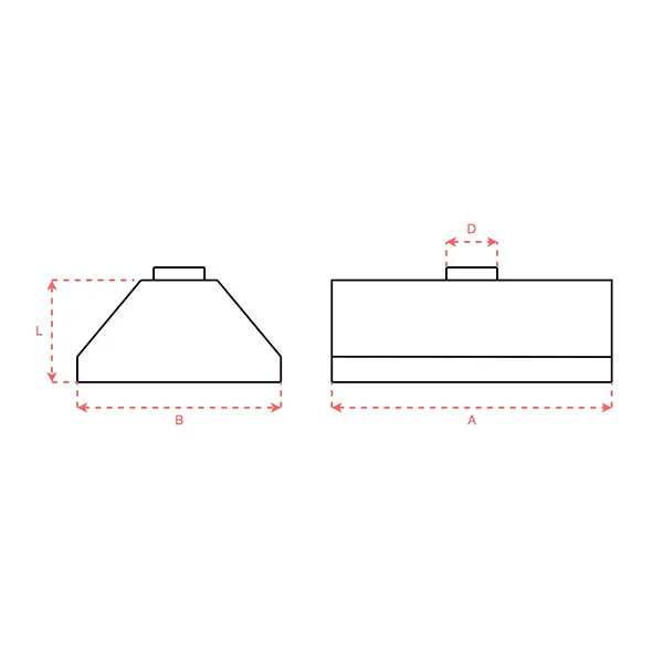 Зонт вытяжной островной ж/у 900х800/вpезка ф250
