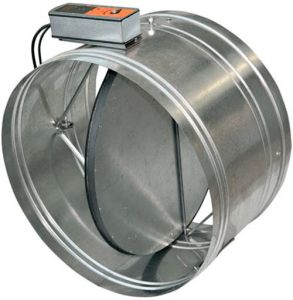 Круглый ниппельный клапан КЛОП-2 90 НЗ с приводом MBE 24/220 Круглый ниппельный клапан КЛОП-2 90 НЗ с приводом MBE 24/220