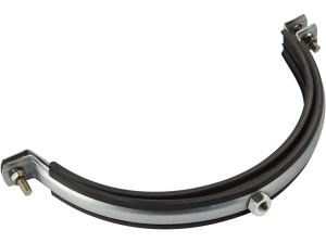 Хомут для воздуховода с резиновым профилем 125 мм (гайка)