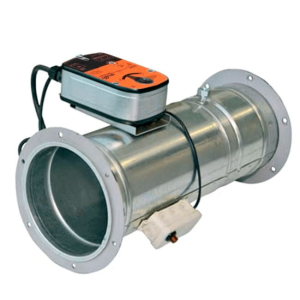 Круглый фланцевый клапан КЛОП-2 90 НЗ с приводом MBE 24/220